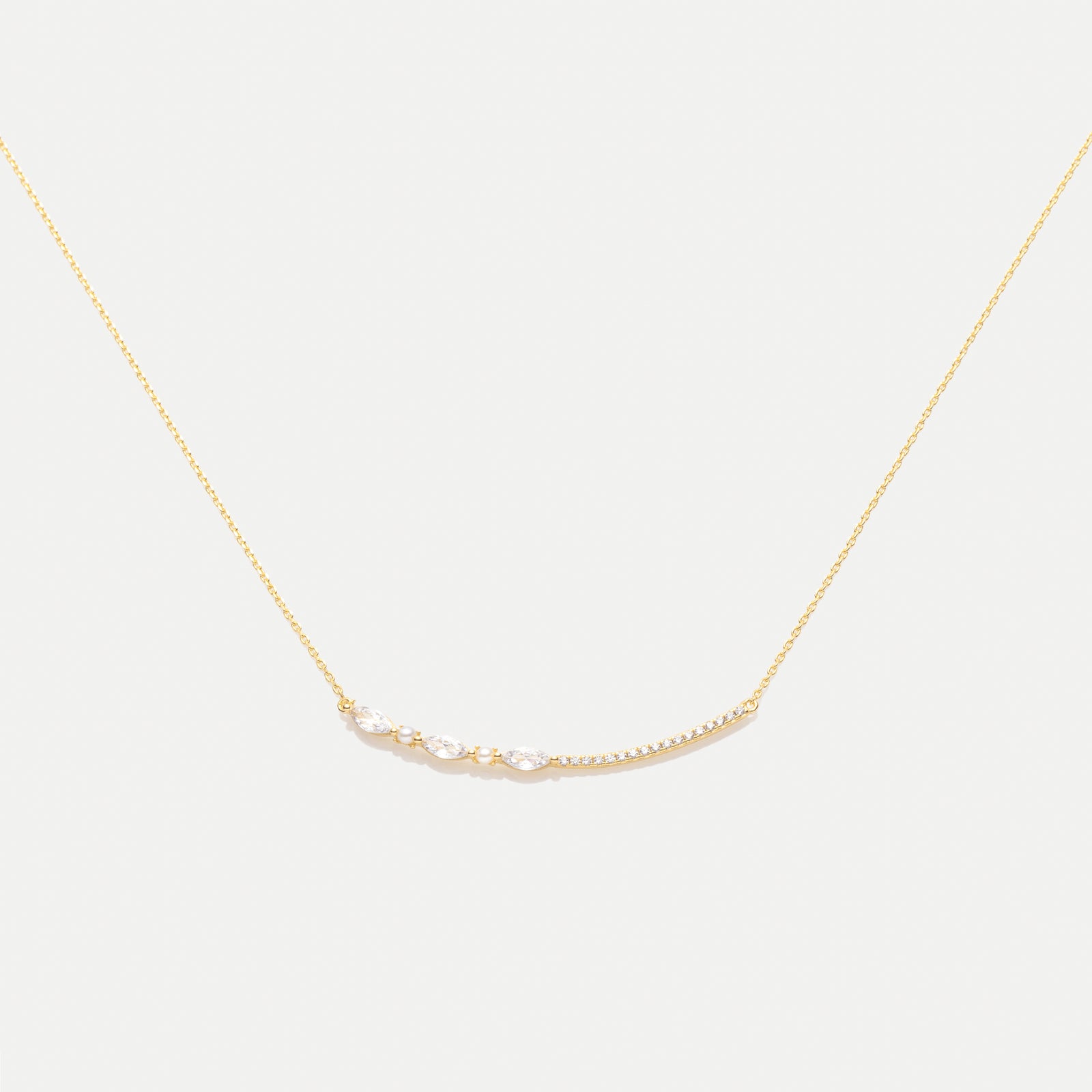 Eleonore 珍珠排鑽項鍊