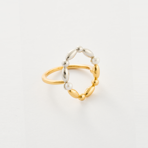 Fiona 串珠圓形珍珠開口戒