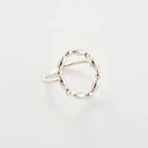 Fiona 串珠圓形珍珠開口戒
