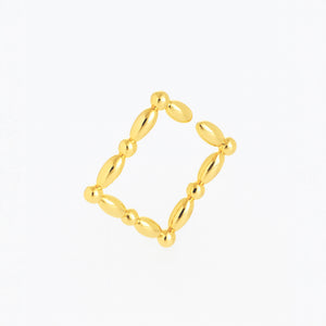 Helena 串珠造型方形耳扣/ 單支