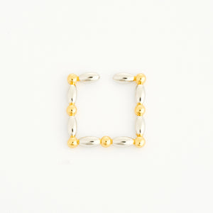 Helena 串珠造型方形耳扣/ 單支