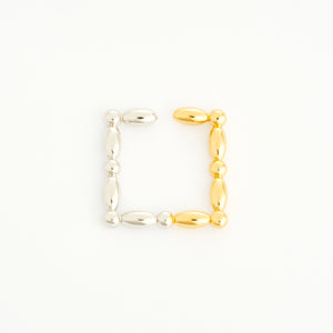 Helena 串珠造型方形耳扣/ 單支