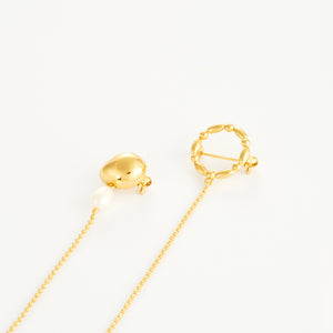 Liora 珠鏈環圈雙頭別針