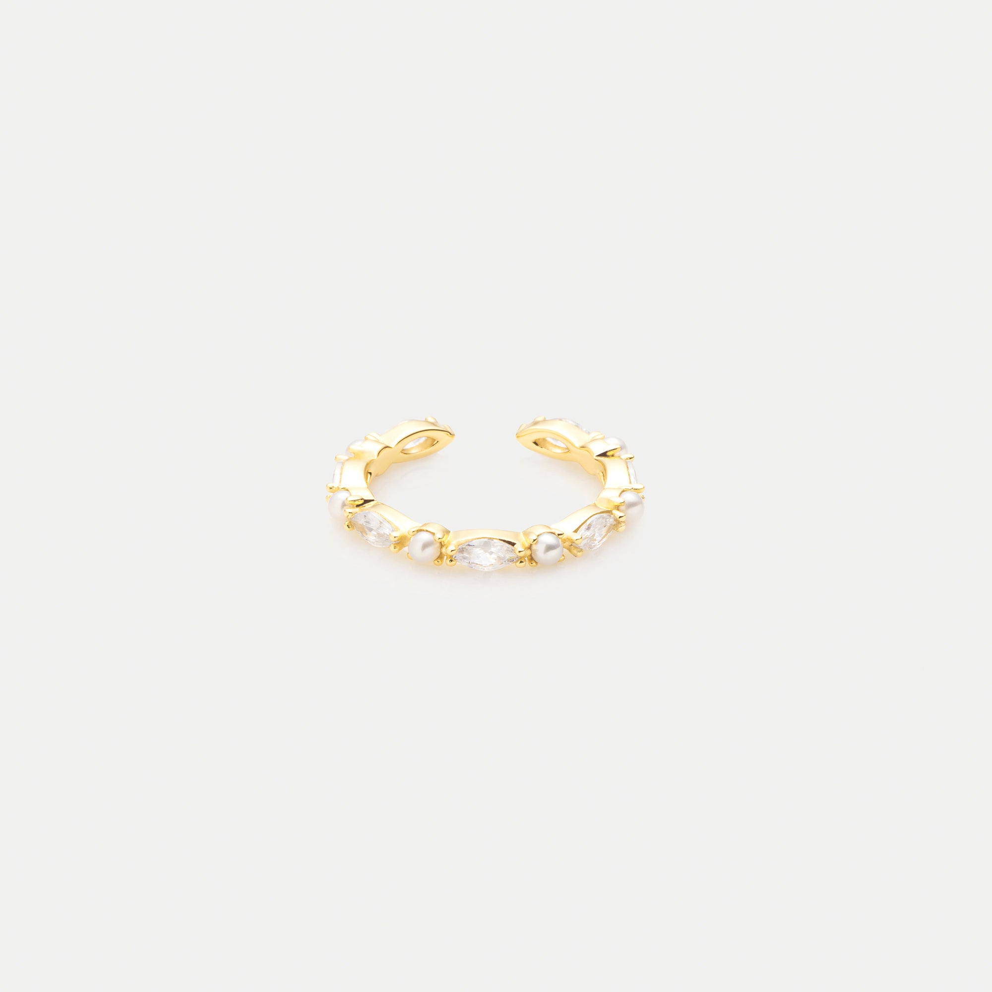 Mia 珍珠造型鑽戒指 / 單支