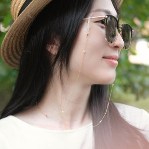 Selene 珍珠眼鏡鏈｜可轉項鍊・口罩鏈