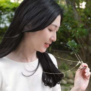 Selene 珍珠眼鏡鏈｜可轉項鍊・口罩鏈