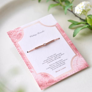 Wish bracelet 粉金編繩手鍊