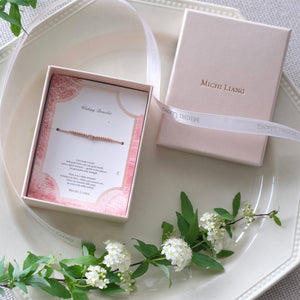 Wish bracelet 粉金編繩手鍊