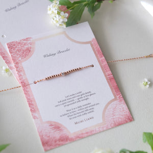 Wish bracelet 粉金編繩手鍊