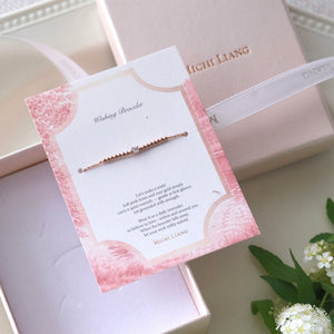 Wish bracelet 粉金編繩手鍊