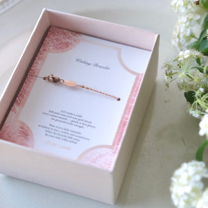 Wish bracelet 粉金編繩手鍊