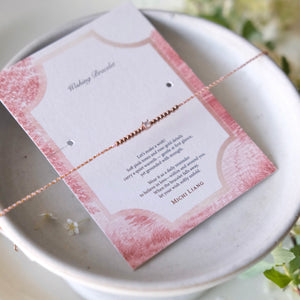 Wish bracelet 粉金編繩手鍊