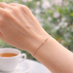 Wish bracelet 粉金編繩手鍊