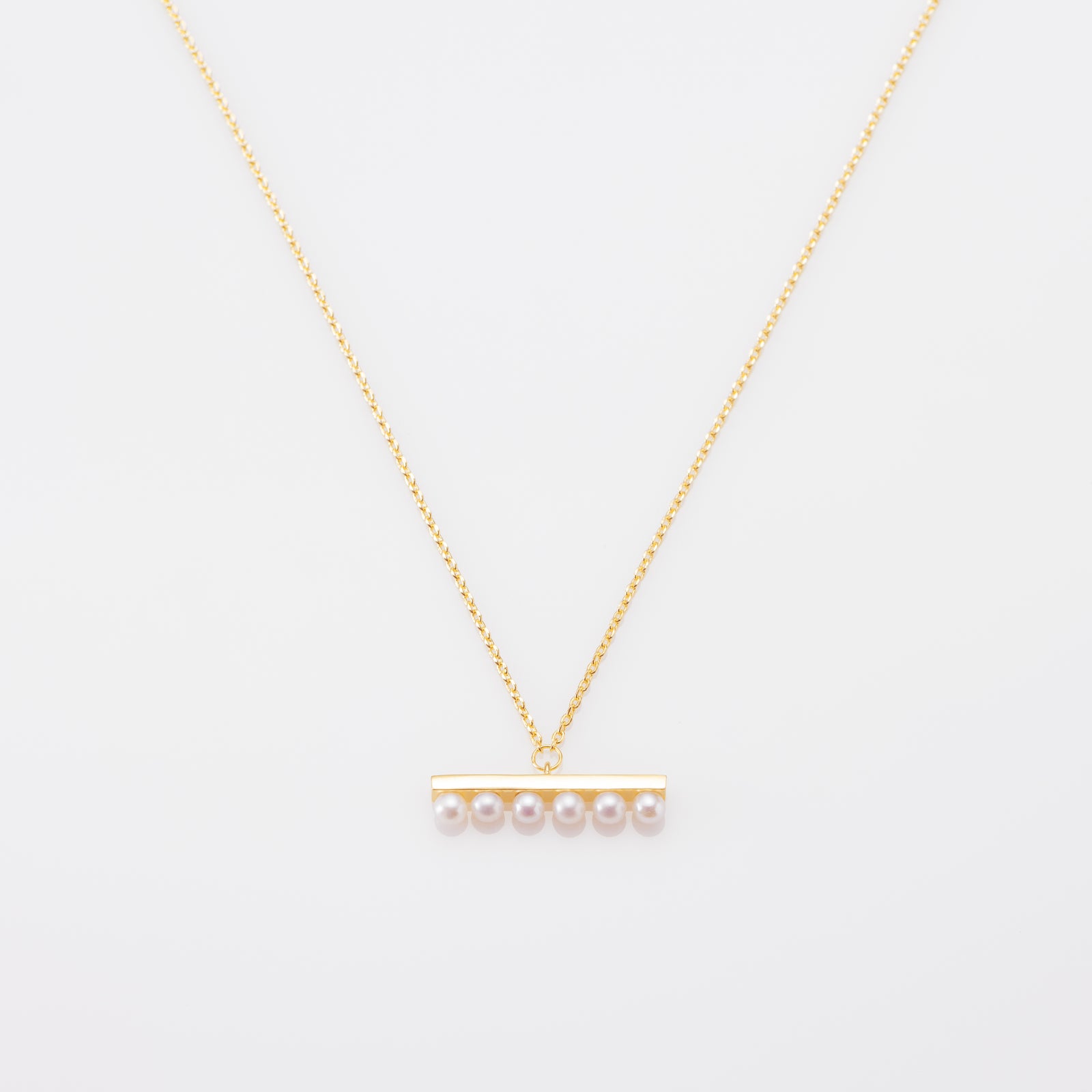 Vedette 幾何環圈珍珠排列項鍊