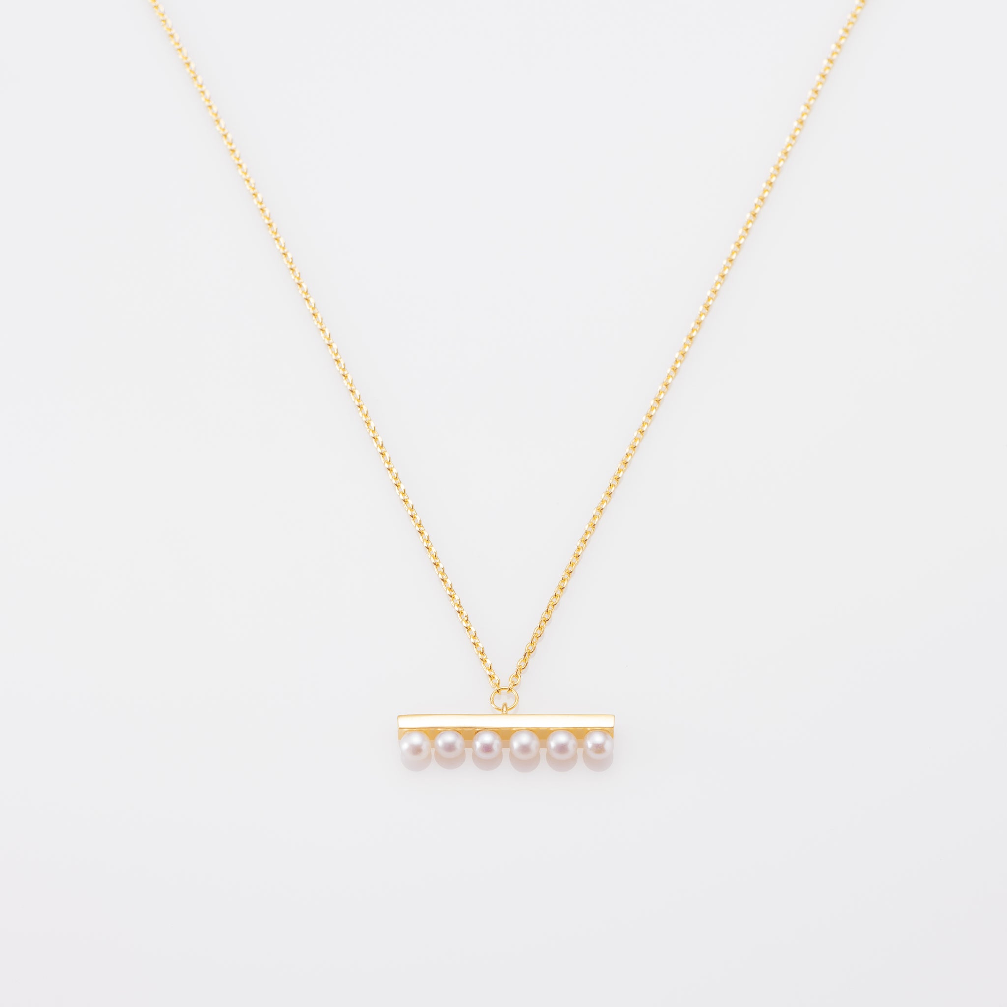 Vedette 幾何環圈珍珠排列項鍊