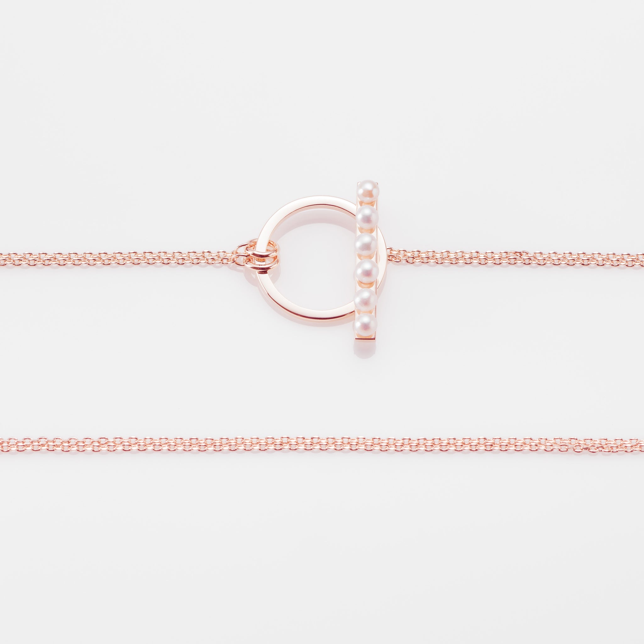 Vedette 幾何環圈珍珠排列項鍊