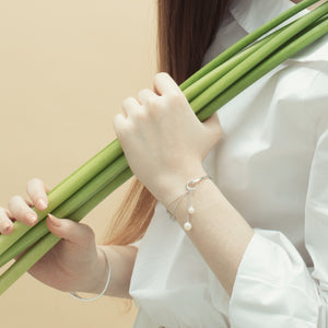 Violeta 環圈垂墜珍珠手鍊