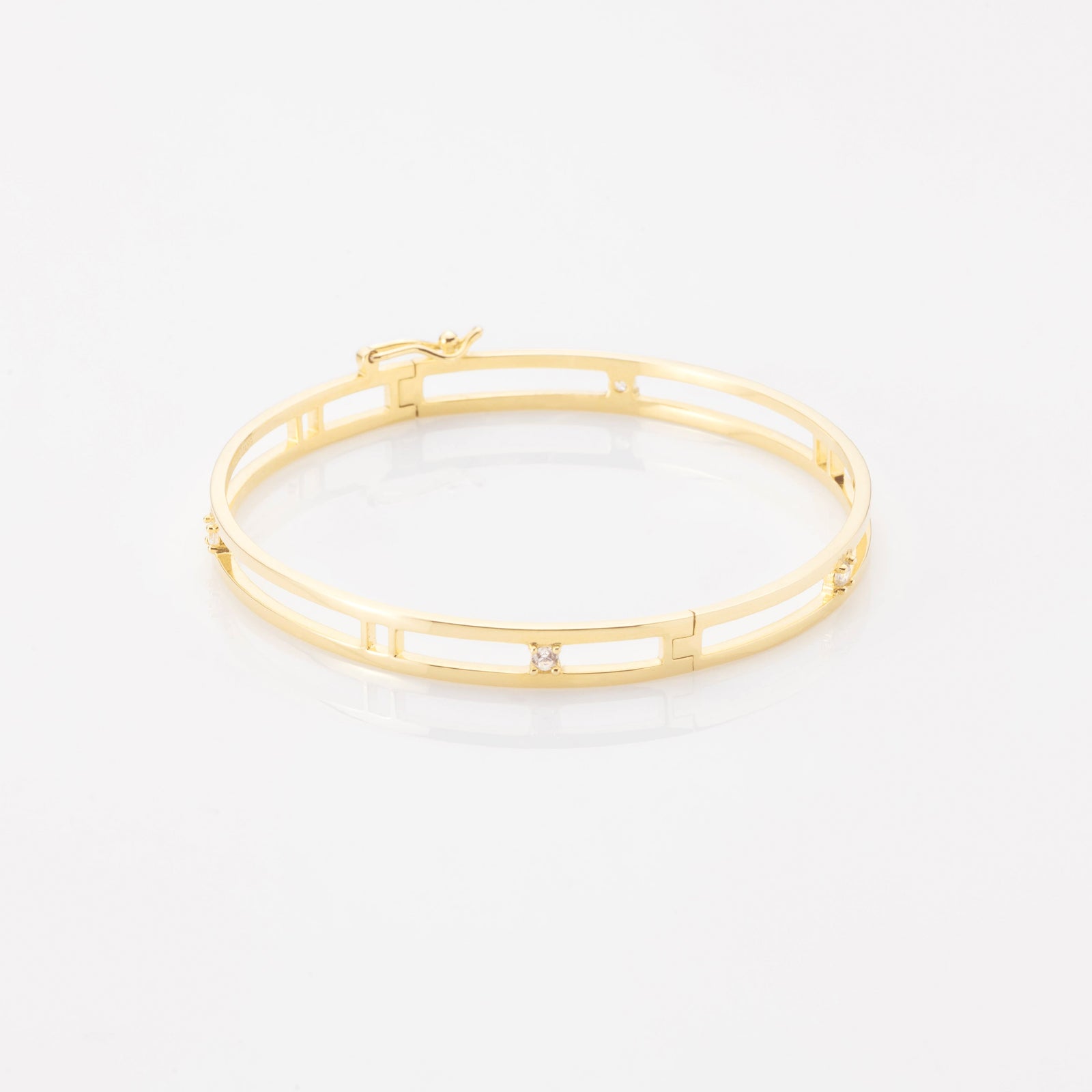 Lilou 小鑽鏤空線條手環